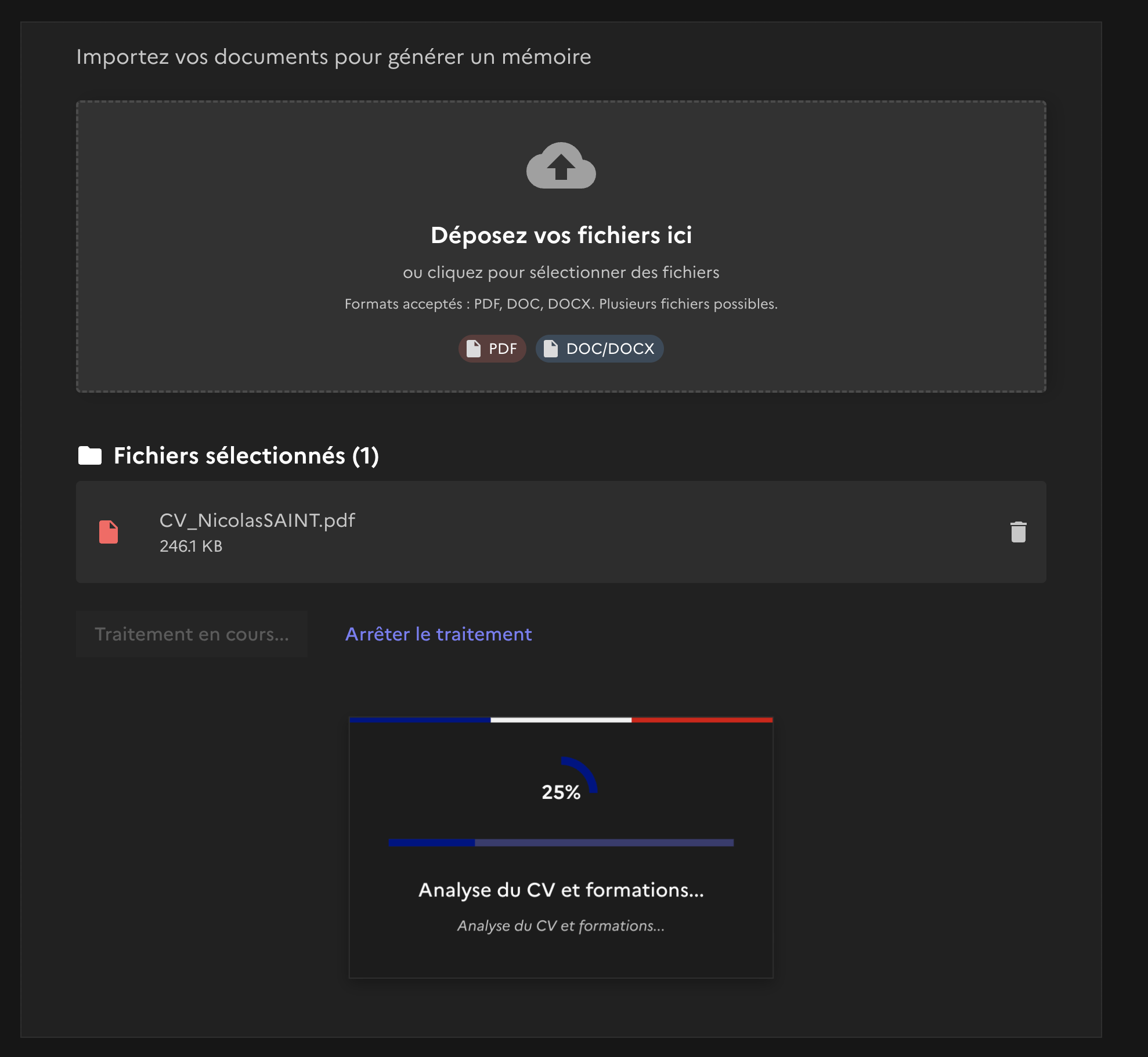 Generation process in progress