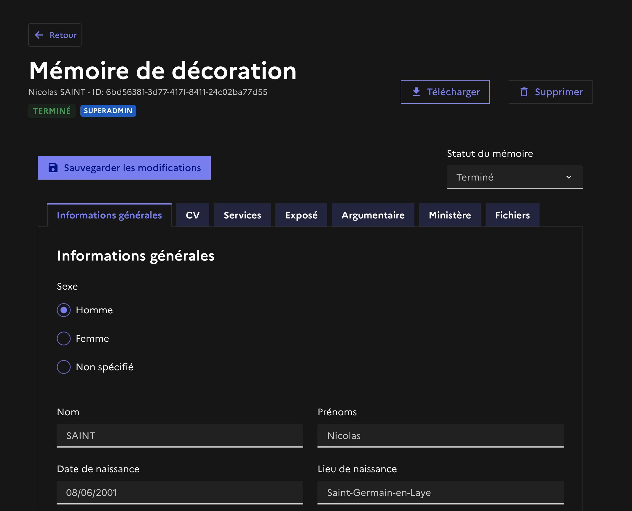 Information extracted by AI