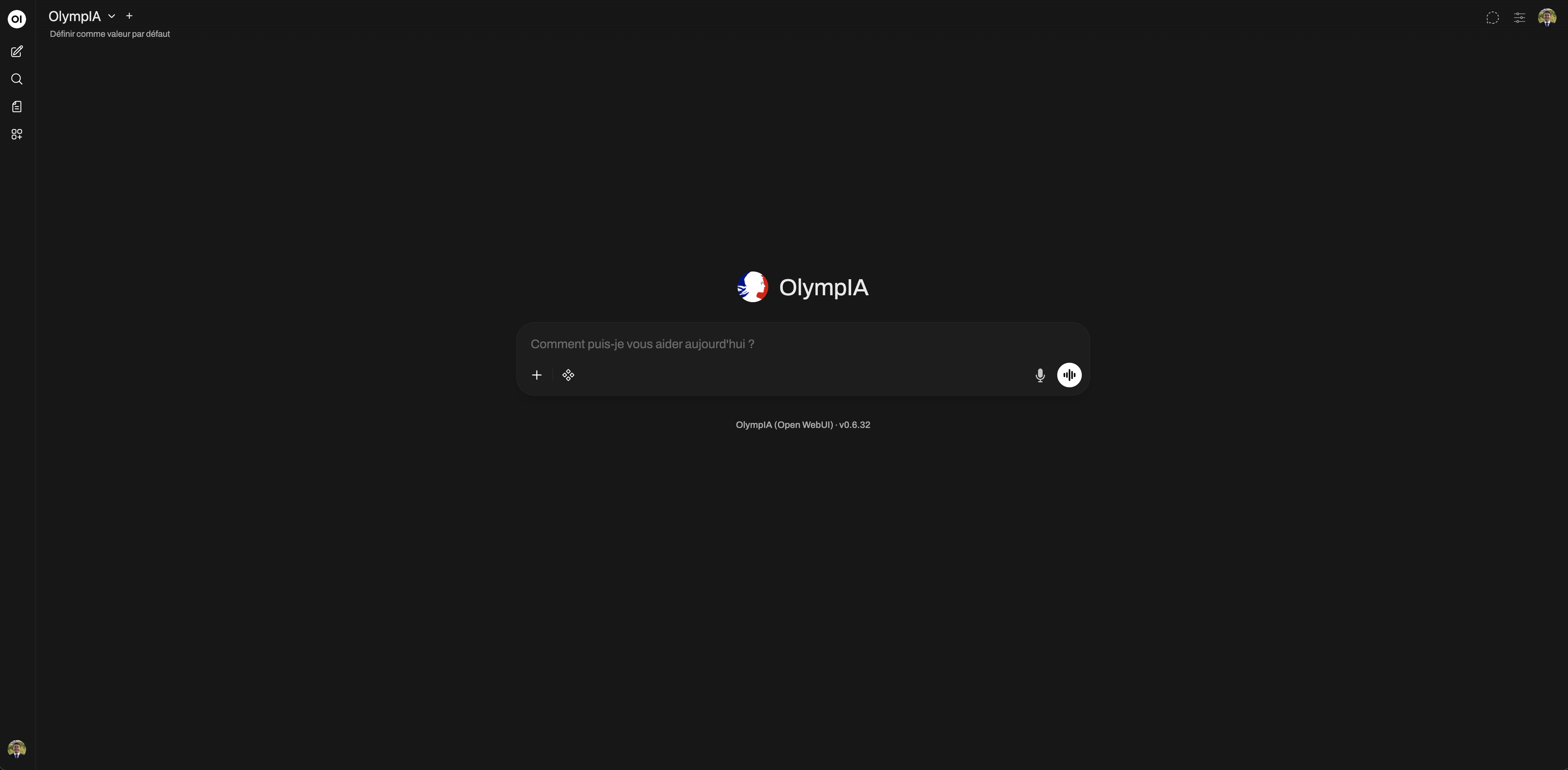 Olympia OpenWebUI interface